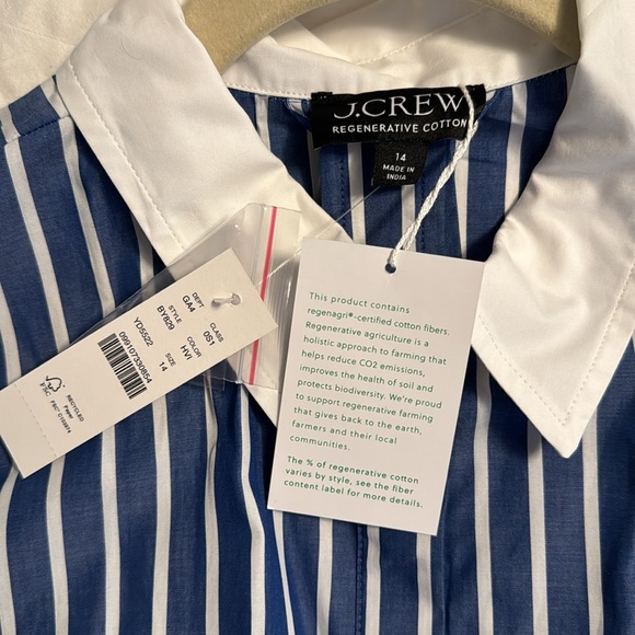 J.Crew Tiered shirtdress in cotton poplin BY829 - Picture 6 of 13